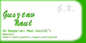 gusztav maul business card